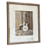 Whitewashed, Handcrafted 3.0" Wide, Barnwood Photo Frame 2 small