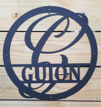 Metal Monogram Name Sign 2 small