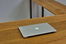 Solid Wood L Desk, Oak Corner Desk, L Desk With Metal Legs, Elbow Desk, Custom Office Desk 4 small