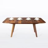 Expandable Dining Table In Solid Walnut With Two Leaves - Seats 4-8 "Bela" 1 small