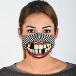 Funny Adult Or Child Fabric Face Mask With 2 Free Filters Adjustable Straps 1 small