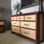 Sapele And Maple Art Deco Bedroom Set 4 small