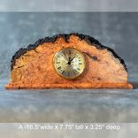 Rustic Cherry Burl Mantle Clock – Live Edge 1 small