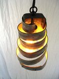 Wine Barrel Ring Pendant Light - Copula - Made From Retired California Wine Barrel Rings 2 small