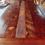 Reclaimed Cedar And Leather Dining Table 4 small