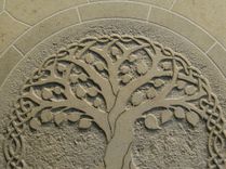 Limestone Tree Of Life Monolithic Mosaic Etched Tile Back Splash Insert 5 small