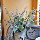 Floral Arrangement French Country Decor Vintage Songbird Metal Flower Bucket 3 small