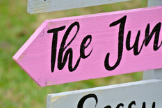 Directional Guest House Sign, Arrow Wood Sign For Home Decor. 3 small