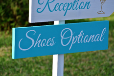 Welcome Wedding Sign Wood Beach Wedding Decor. Shoes Optional Signs 6 small