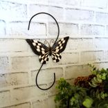 Black & White Check Patio Decor Checked Butterfly S Hook Balcony Porch Decor 4 small