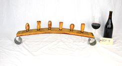 Wine Bottle Stopper Holder - Pont Du Six - Made From Retired California Wine Barrels 5 small