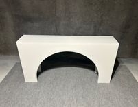Modern White Rectangular Arched Console Table 2 small