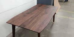 "Santa Barbara" Style M/C Danish Modern Walnut Dining Table 1 small