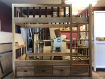 Ash And Walnut Bunk Bed With Storage 3 small