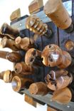 Mounted Wine Bottle Stopper Display - Five And Twenty - Made From Reclaimed Ca Wine Barrels 5 small