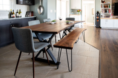 Live Edge Dining Table With Bench, Black Walnut Dining Table, Kitchen Table With Bench 1 small