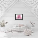 Boho Rainbow Canvas Print With Black Frame 1 small