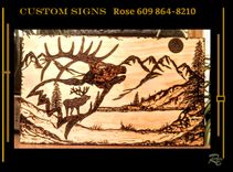 Hunting Cabin, Art, Decor, Grizzly Bear, Bear, Art, Hunter Gift, Elk, Wold,  Gifts, Husband Gift, Cabin, Decor, Wood Burning 5 small