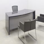 Custom Modern Executive Office Desk, Laminate Top - Seattle Curved Desk 2 small
