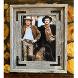 Handcrafted 2.25" Wide, Raised Edge Barnwood Photo Frame 1 small