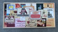 Wine Bottle Label Collage, Label Collage, Collage With Frame 3 small