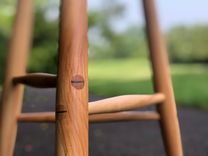 Wharton Esherick Style Wood Counter Stools 5 small