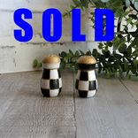 Whimsical Checks Mini Salt And Pepper Shakers Buffalo Check Decor 1 small