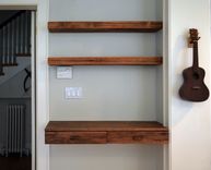 Reclaimed Wood Desk And Shelves–Construction & Installation 2 small