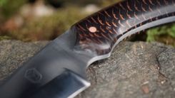 The Ghunter: A Gut-Hook Hunter With Stabilized Pinecone Scales And Copper Pins 2 small