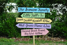 Rustic Family Name Directional Destination Wooden Arrow Sign Post 1 small
