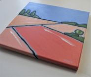 Acrylic Landscape Painting, 12" X 12", Original Abstract, Pastel Landscape Art Canvas, Brooke Howie 3 small