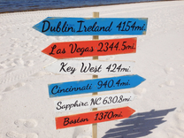 Garden Directional Wood Sign, Beach House Decor, Arrow Wooden Sign 3 small