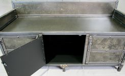 Industrial Style Bench With Storage. Heavy Duty Vintage Seating. Handmade Mudroom Bench. Solid Steel 2 small