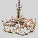 Mt Elbert Elk & Mule Deer Antler Chandelier 2 small