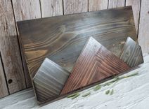 10x20in Rustic Mountain Wall Art. Wall Hanging Decor For The Home. Handmade Gifts 3 small
