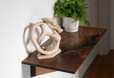 Floating Walnut Console Table 2 small