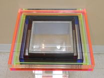 Acrylic Side / End Table - Rainbow Table - True One Of A Kind 3 small