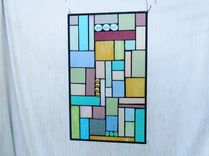 Stained Glass Panel Patchwork Quilt Window Valance Stained Glass Quilt 6 small