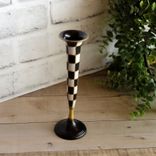 Elegant Checks Bud Vase Hand Painted Whimsy Flute Vase 3 small