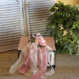 Vintage Rose Pinstripe Storage Box Pink And Black French Chic Decor 3 small