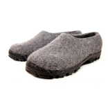 Men's Eco-Friendly Wool Moccasin Slippers Gray 6 small