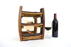 Mini Wine Rack - Corsica-  Made With Retired California Wine Barrels 2 small