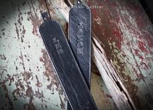 Custom Black Leather Rifle Sling Or Gun Sling With Name Or Initials 1 small