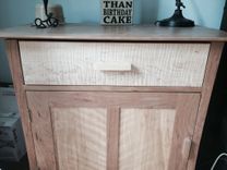 Large Curly Maple And Cherry Nightstand 3 small