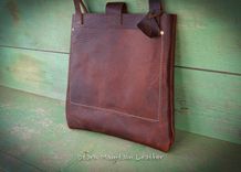 Bison Leather Tote With Snap Closure 3 small