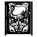 Decorative Steel Mermaid Gate - Artistic Steel Panel - Handmade - Ocean Steel Panel 2 small