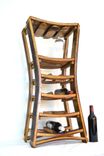 Large Narrow Wine And Glass Rack - Estrecho - Made From Retired California Wine Barrels 3 small