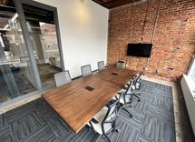 Large Industrial Conference Table 10ft Beechwood 3 small