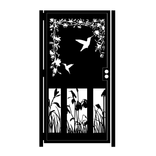 Artistic Steel Gate - Security Gate - Hummingbird Garden Gate - Wall Panel - Handmade 3 small