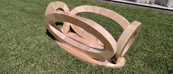 Sculptural Art Deco Inspired Maple Coffee Table 3 small